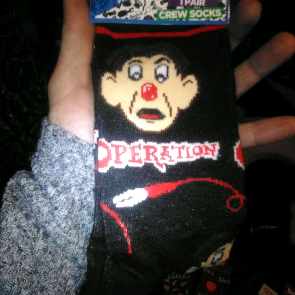 Operation Themed Black Crew Socks